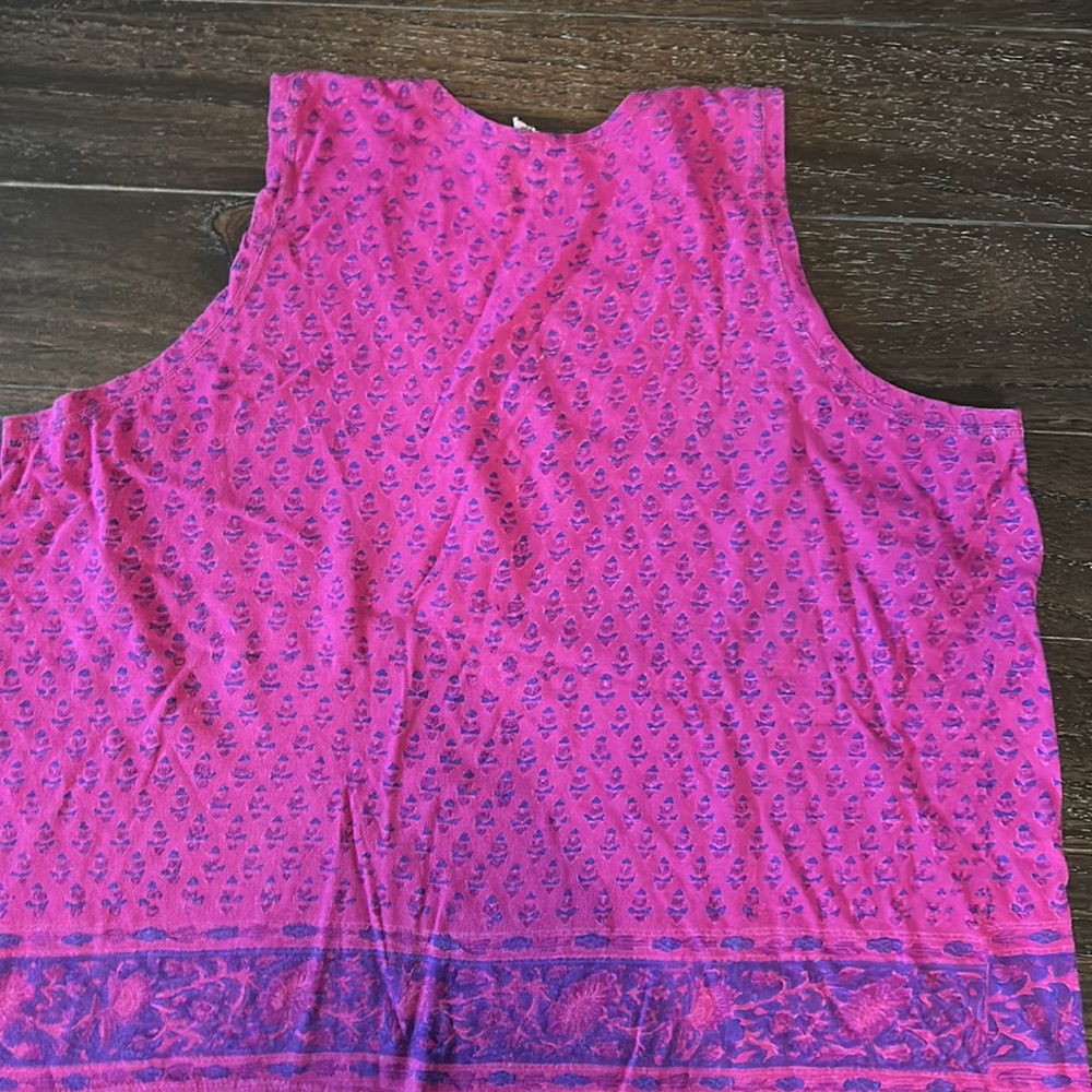 Women’s India Print Sleeveless Shirt Size XL - Picture 2 of 2